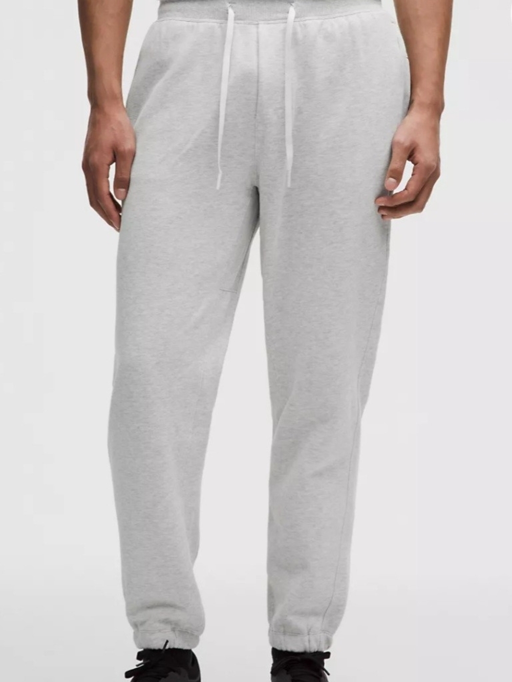 Lululemon Men Zoned In Heathered Gray Knit Joggers Pants Size M Athletic Run